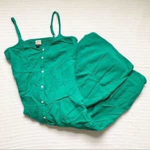 Universal Thread green cotton tiered maxi dress size Large